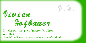 vivien hofbauer business card